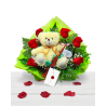 Center of Stuffed Roses and Chocolates at Home Free Shipping