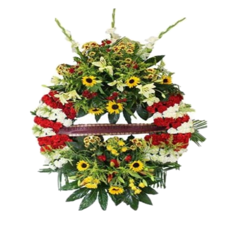 Corona Funerària Gran de Flors Floristeria Funeral Tanatori