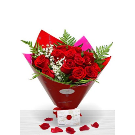 Ramo San Valentín Regalar para día de los enamorados Rosas Rojas