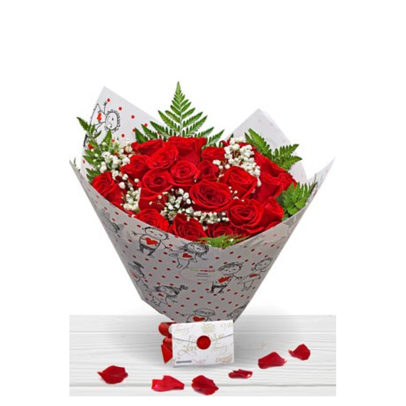 Comprar Flores para San Valentín Ramo de Rosas Rojas Envío Gratis