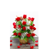 Basket of Roses Valentine's Gifts 25 Roses with Free Delivery