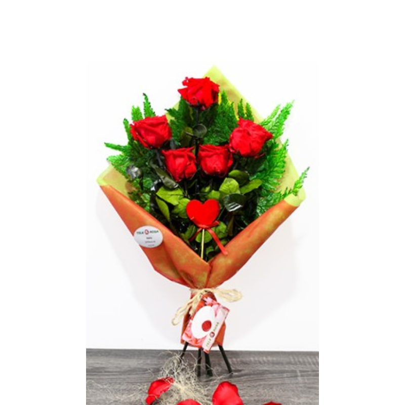 Regalar en San Valentín Rosas Eternas Ramo de Rosas Preservadas