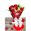 Ramo 6 Rosas & Pareja Enamorados