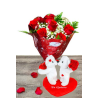 Perfect Valentine's Day Gift Congratulate Love Roses and Teddy