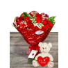Bouquet Cupid Roses and Teddy