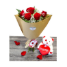 Roses and Teddy Bear In Love Cheap Flower Flowers  the Best Price