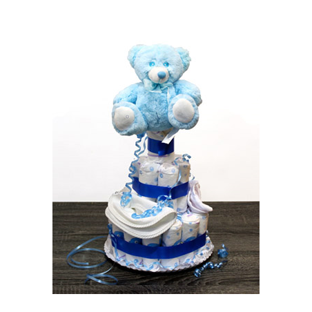 Gifts Birth Cake Diapers Teddy Bibs Free Deliveries