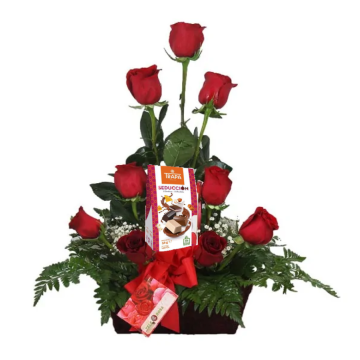 Send Roses to Home Center of Roses and Chocolates Free Shipping