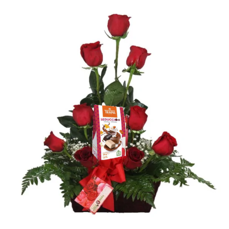 Send Roses to Home Center of Roses and Chocolates Free Shipping