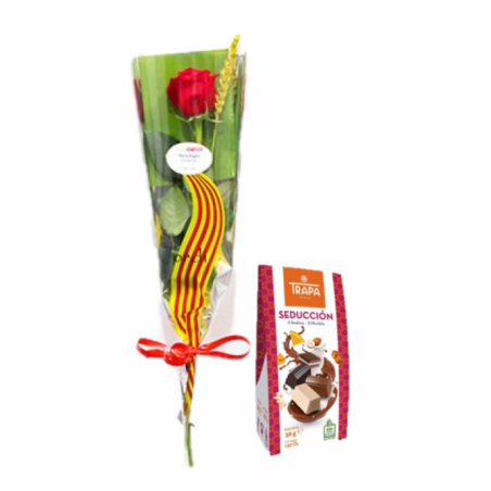 Comprar per a Sant Jordi una Rosa i Bombons Regals a Domicili