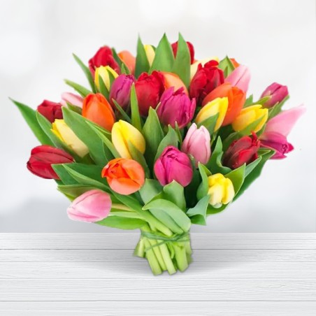 Bouquet of tulips Fresh flowers at home. Free shipping