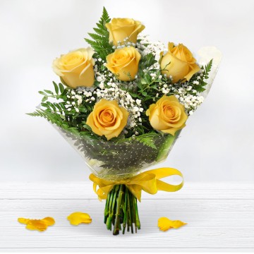 Ram de 6 Roses. Flors a domicili. Lliurament a domicili Gratis