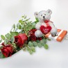 Ramo de Rosas con Peluche y Bombones a domicilio. Regala Flores