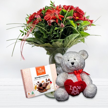 Envia Flors , Peluix i Bombons / Pack de Flors a domicili