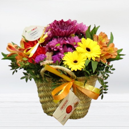 Basket of Flowers Cheerful, colorful and spring Flowers for you