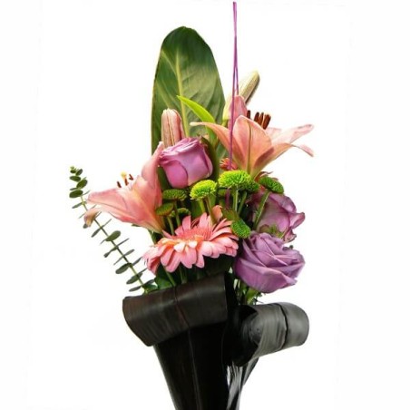 Pink grouped vertical bouquet