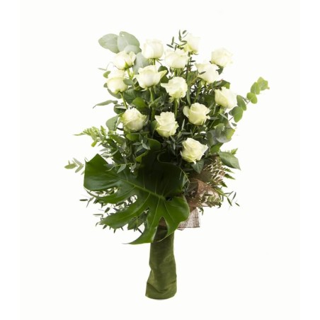 White Roses Funeral Bouquet. Urgent Deliveries Funeral Homes