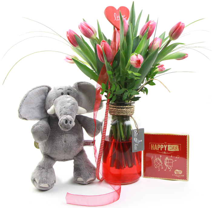 Pack con Tulipanes para San Valentin